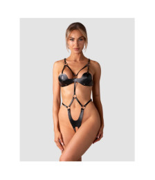 Dame controle body ouvert - Noir